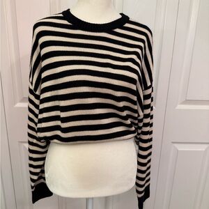 PINK | Women’s | Crew Neck Sweater | size small | Striped Sweater